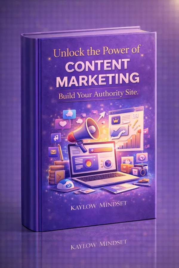 Couverture du livre "Create an Authority Site with Articles: The SEO Blueprint" par Kaylow Mindset — ebook Marketing