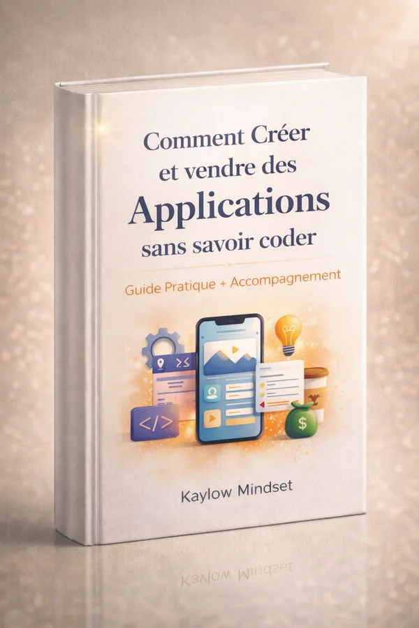Couverture de "Créer une Application sans Coder : De l'Idée au Lancement" par Kaylow Mindset — ebook Technologie disponible sur Kaylow