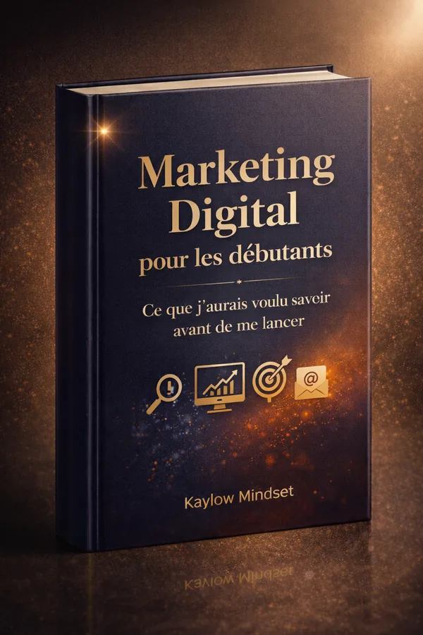 Couverture du livre "Formation Marketing Digital pour Débutants" par Kaylow Mindset — ebook Marketing